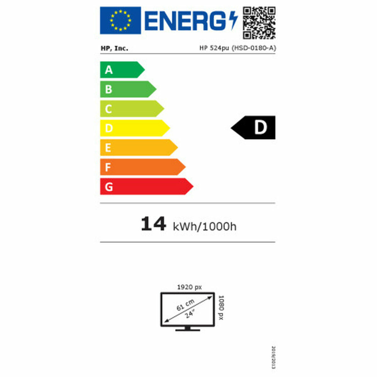 Monitor HP 9D9V7AA#ABB Full HD 23,8"