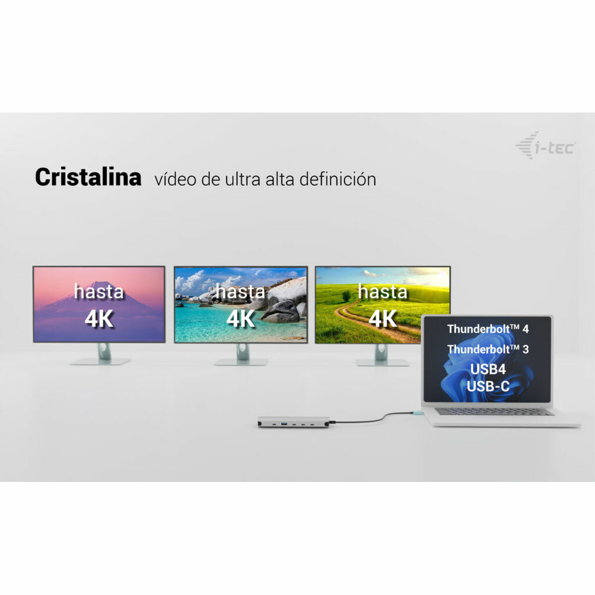 Hub USB i-Tec C31NANOTRIPLEDOCKPD Gri