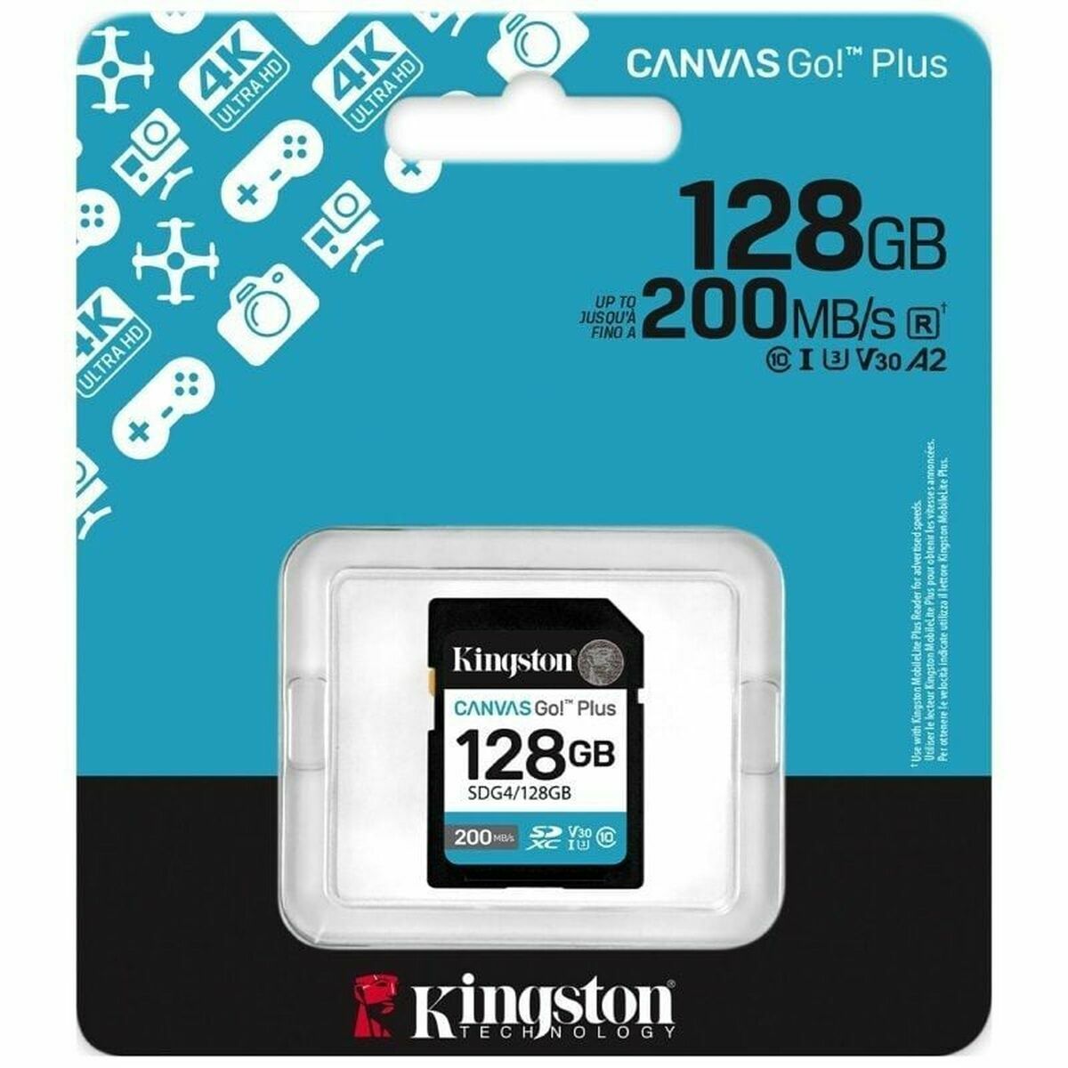 Card de Memorie Micro SD cu Adaptor Kingston SDG4/128GB 128 GB