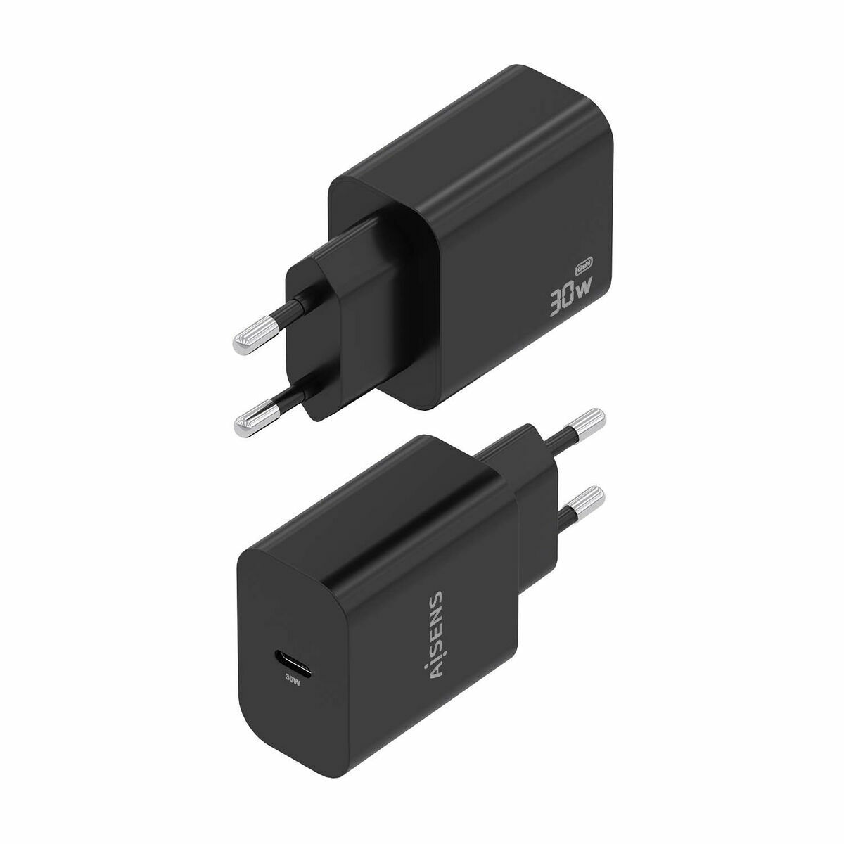Încărcător de Perete Aisens GAN 30W 1XUSB-C PD3.0 CHAR Negru 33 W 50 W
