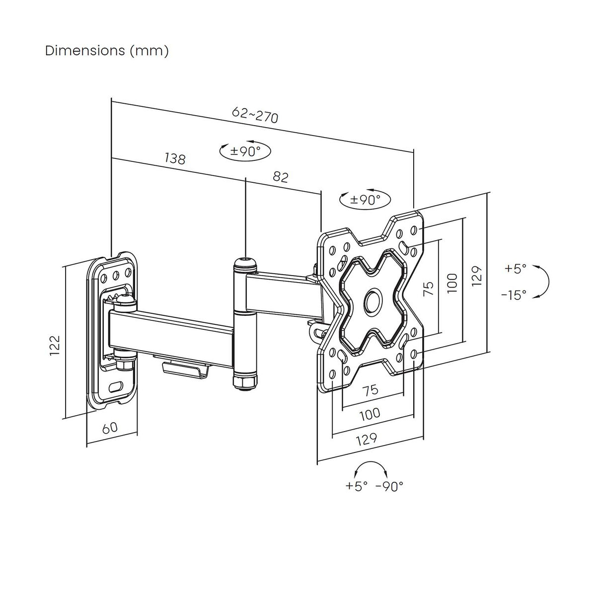 Suport TV Aisens ECO GIRA INCLIN NIVEL 32"