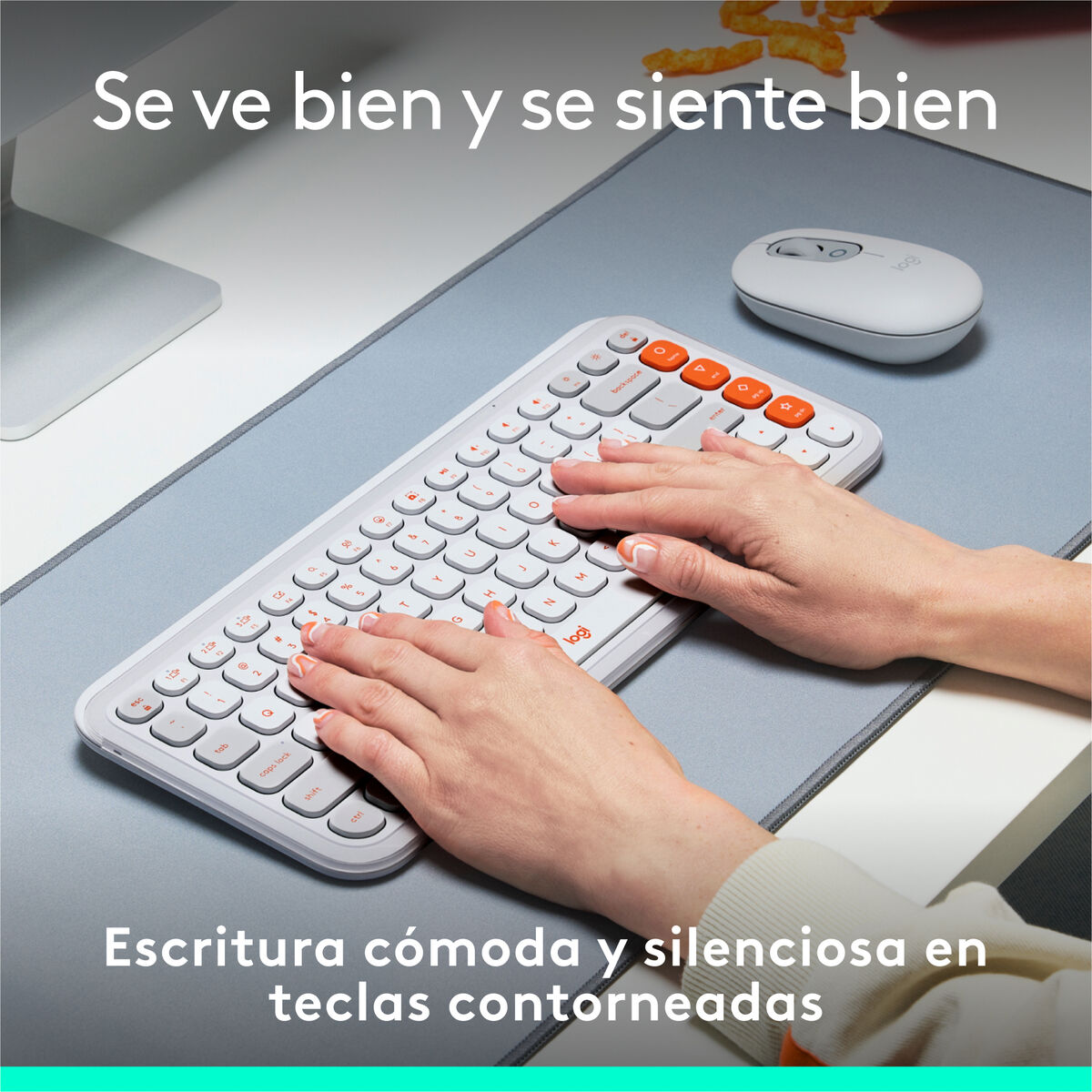 Tastatură Logitech 920-013069 Alb Portocaliu