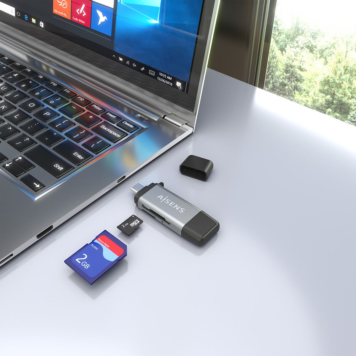 Cititor de Carduri Aisens ASCR-2AC11-GR Gri