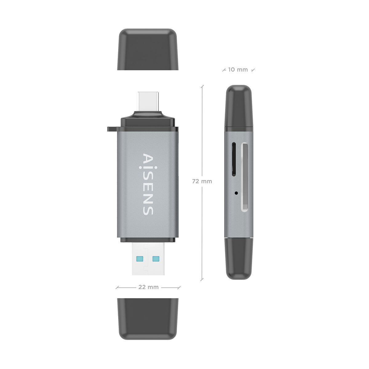 Cititor de Carduri Aisens ASCR-2AC11-GR Gri