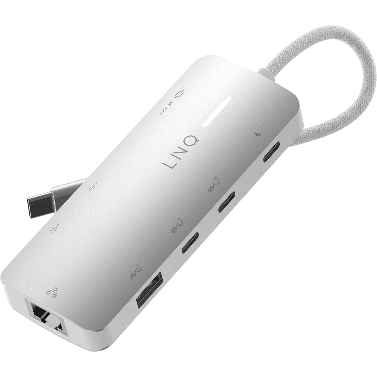 Hub USB Linq Byelements LQ49081PS Alb Gri