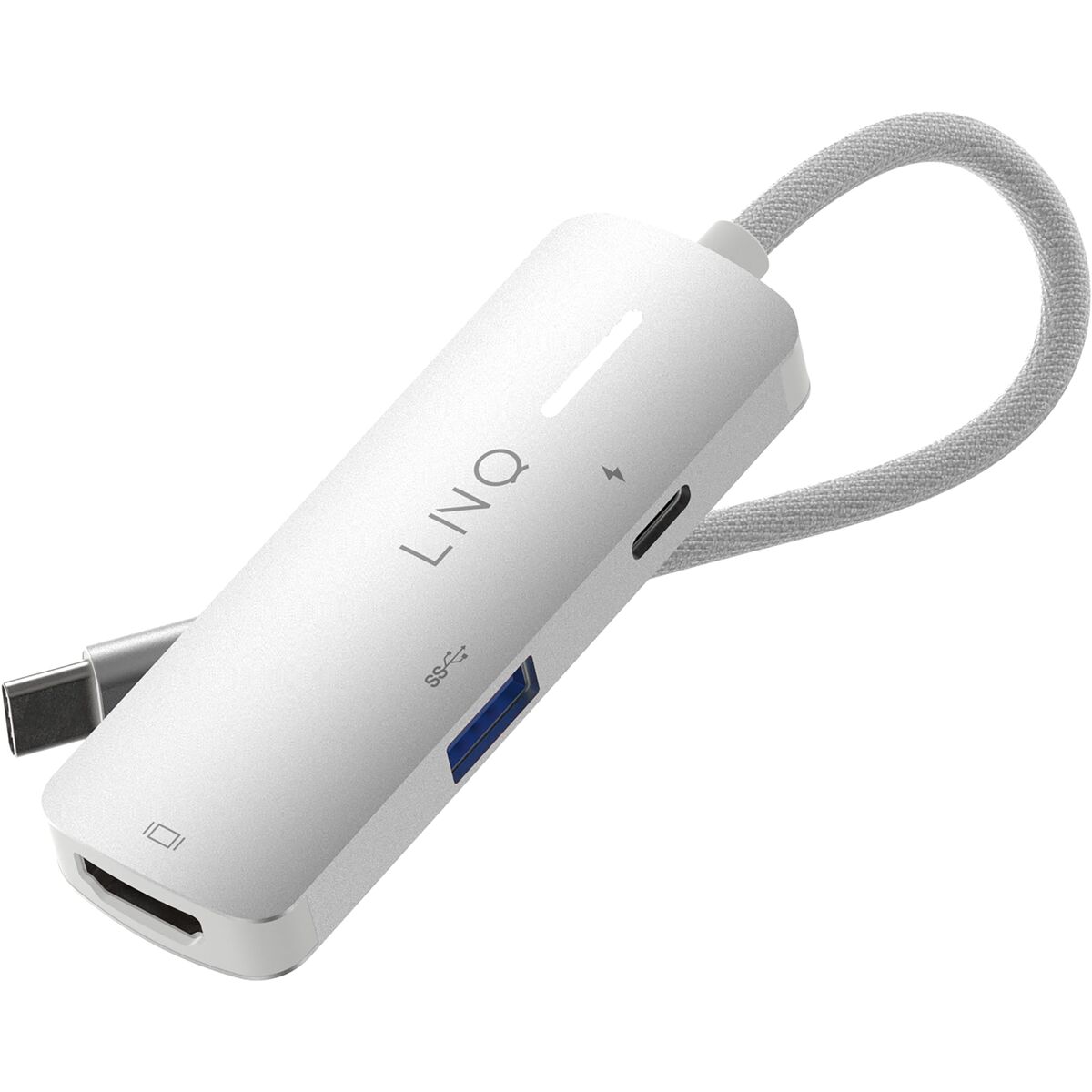 Hub USB Linq Byelements LQ49031 Alb Gri
