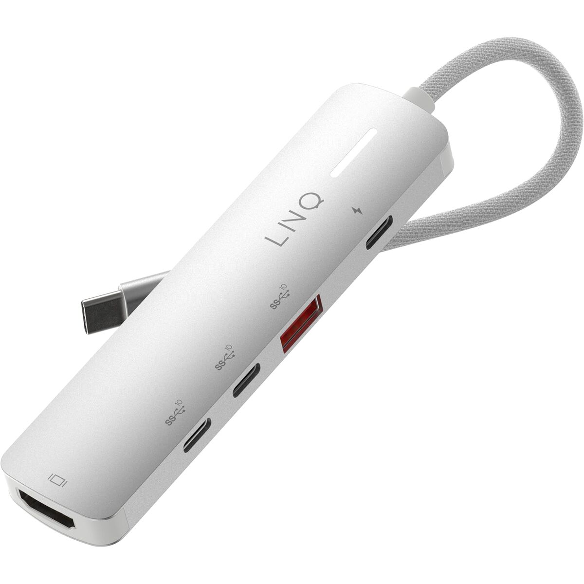 Hub USB Linq Byelements LQ49051 Alb Gri