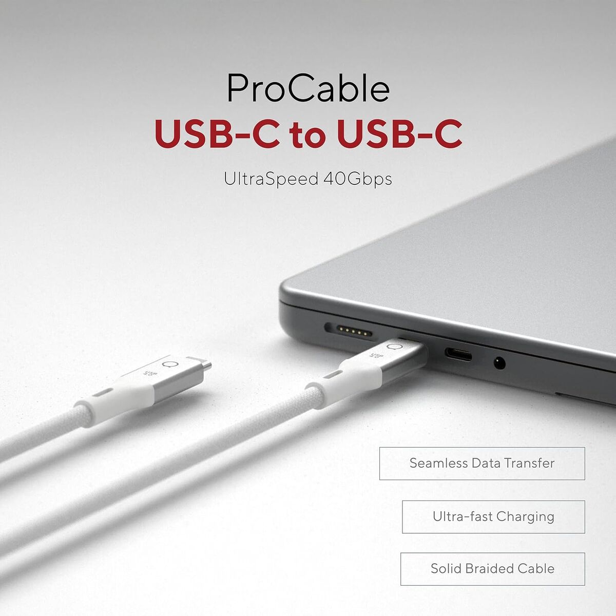 Cablu USB Linq Byelements LQCU4100 Alb 1 m