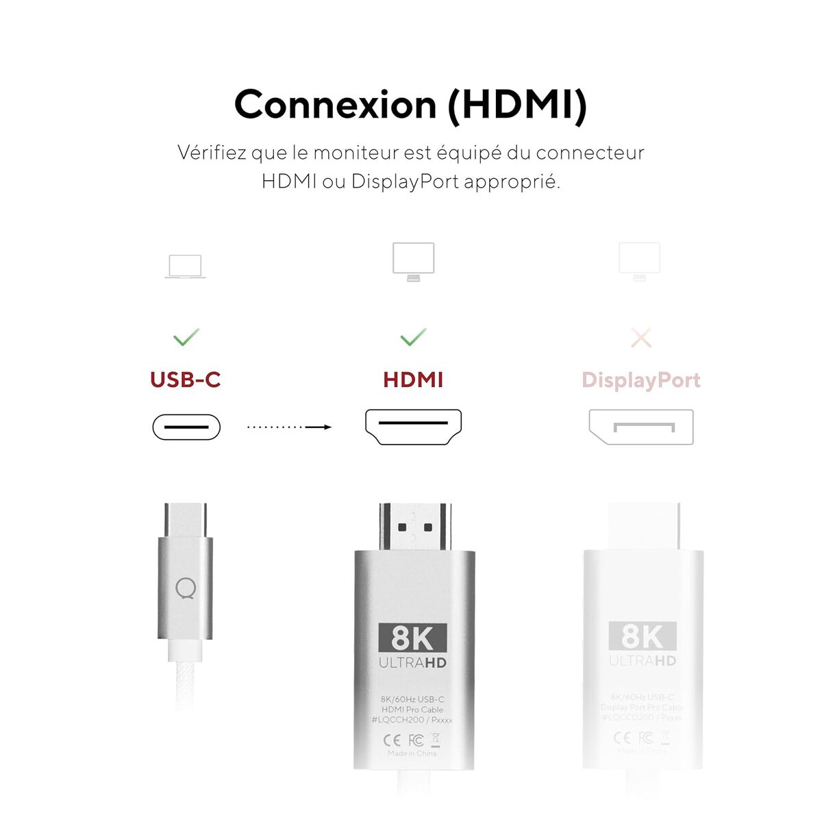 Cablu USB Linq Byelements LQCCH200 Gri 2 m