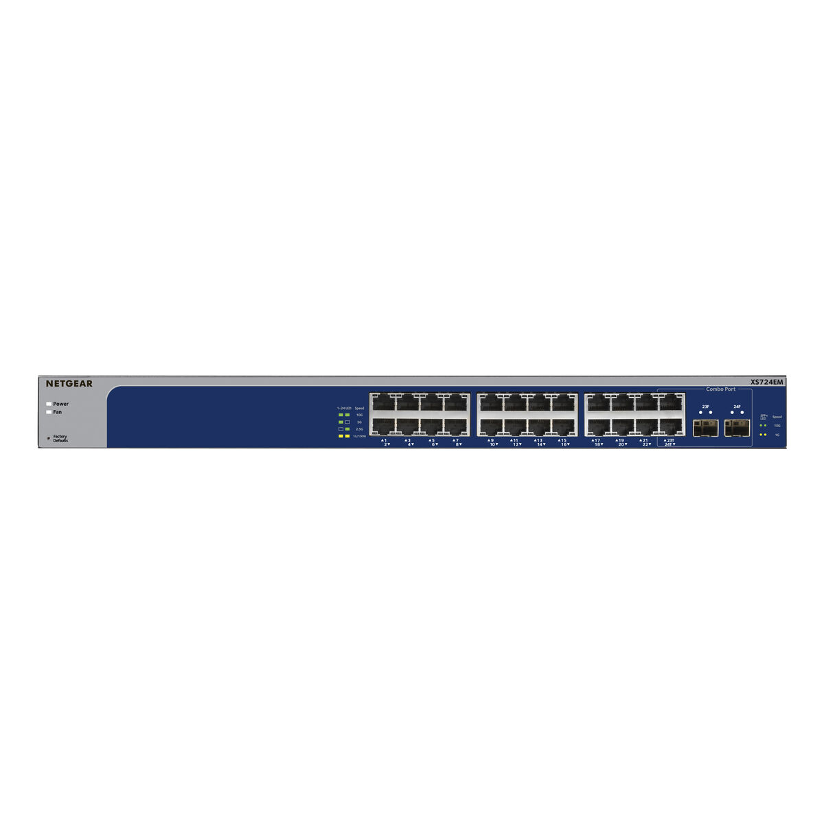Switch Netgear XS724EM-200EUS Albastru Gri