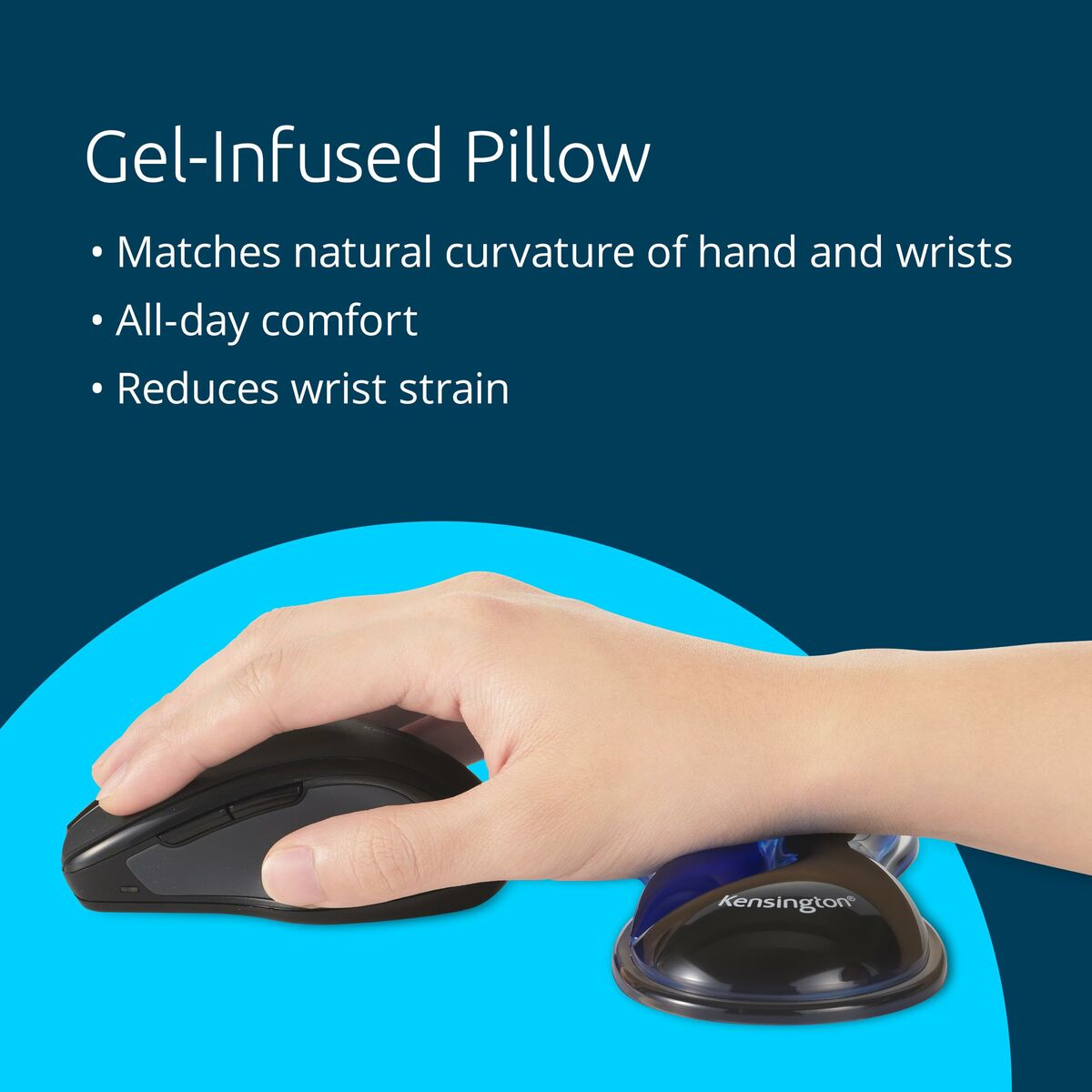 Covoraș de șoarece Kensington K62439WW Albastru Gri