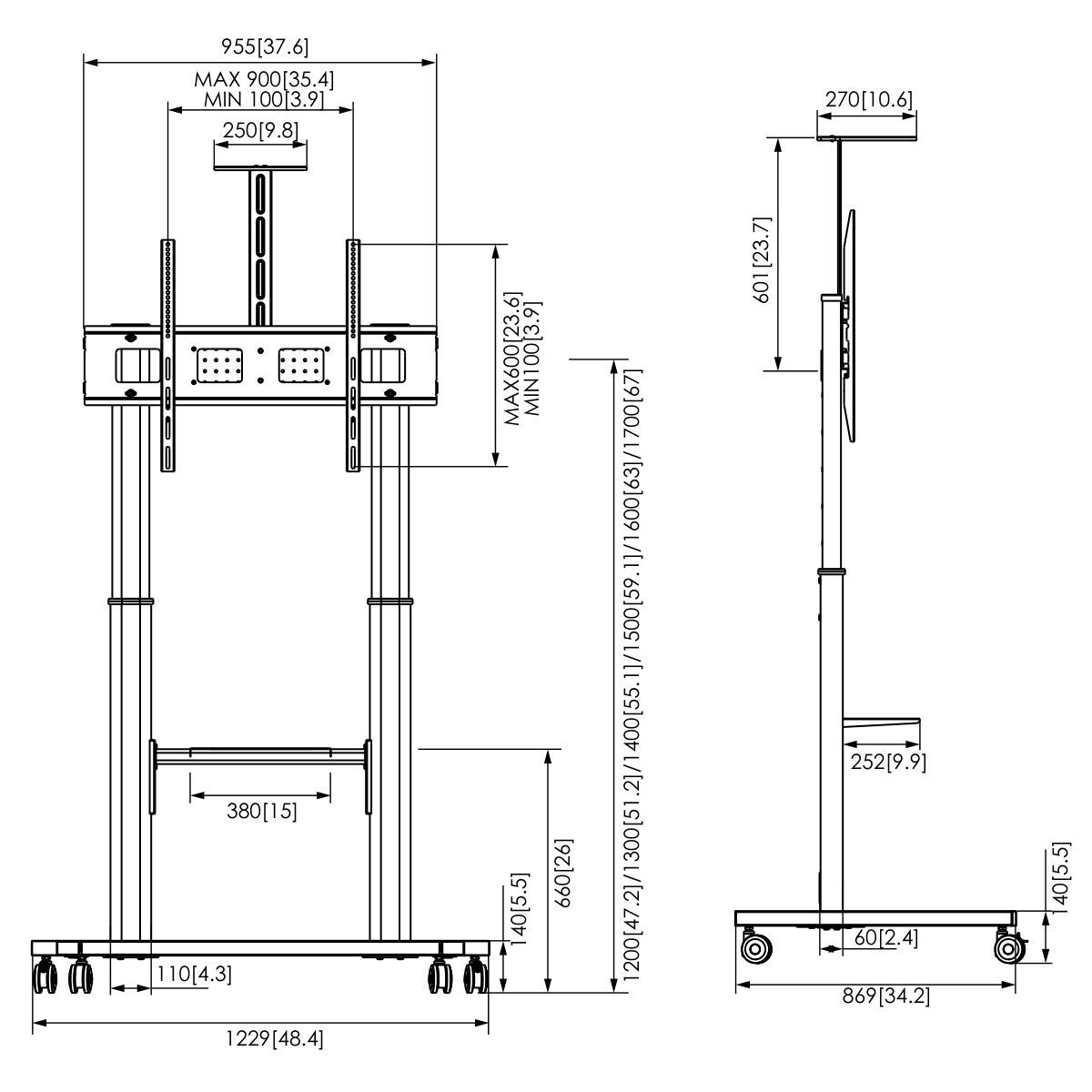 Suport de Masă pentru Ecran Vogel's 7410410 110"
