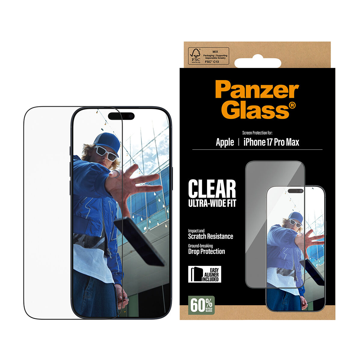 Husă pentru Mobil Panzer Glass PG43455 Negru