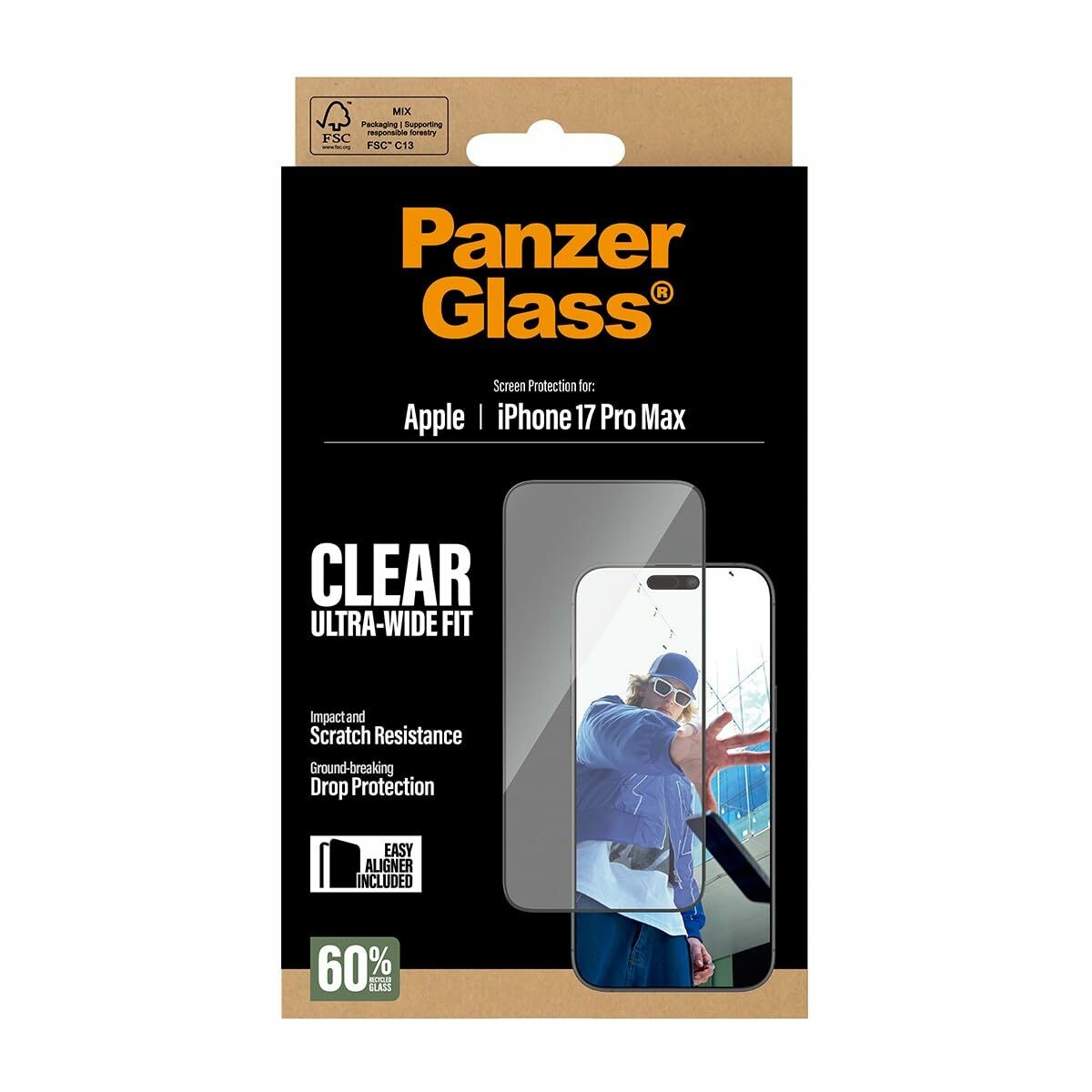 Husă pentru Mobil Panzer Glass PG43455 Negru