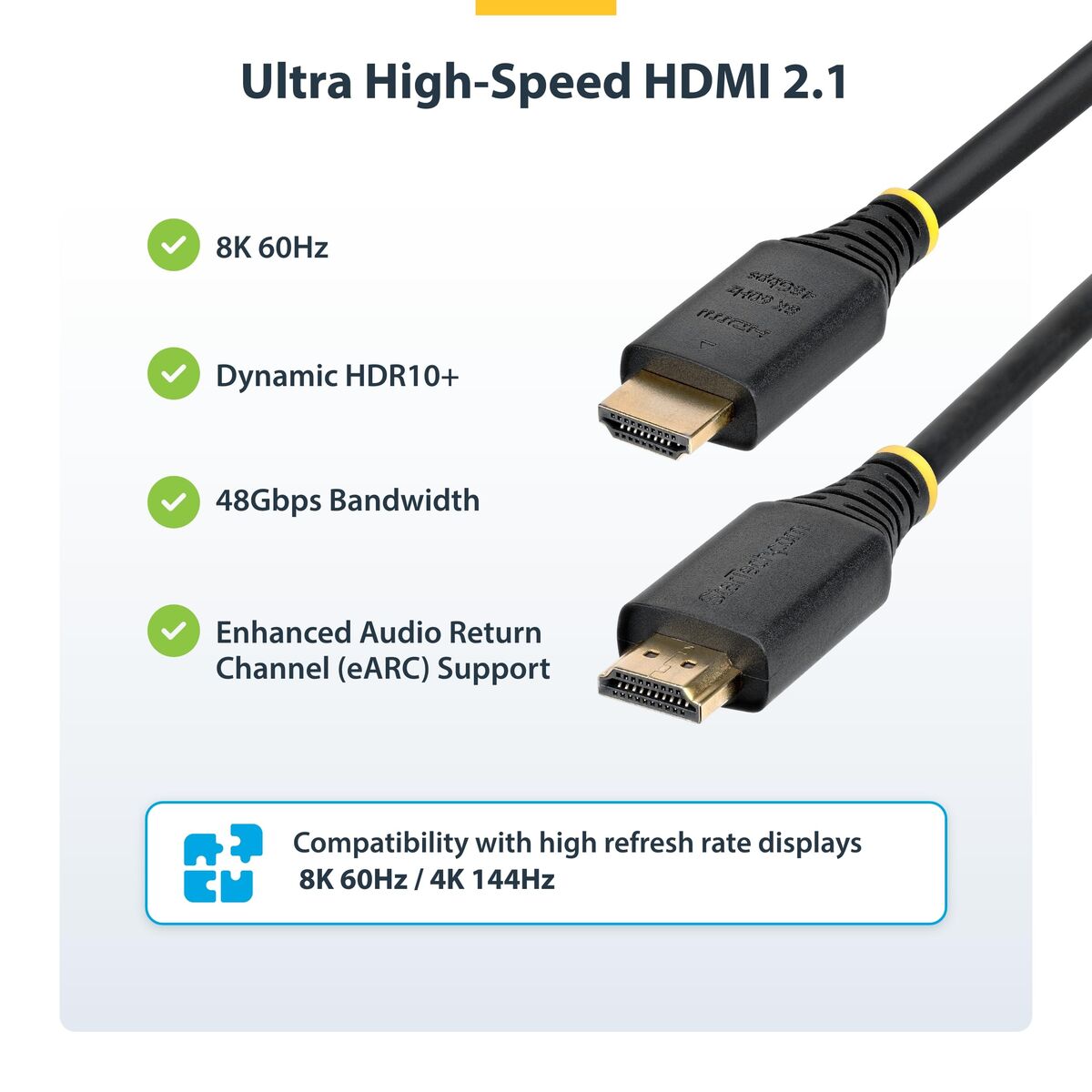 Cablu HDMI Startech HDMI21-CBL-8K60-3M Negru 3 m