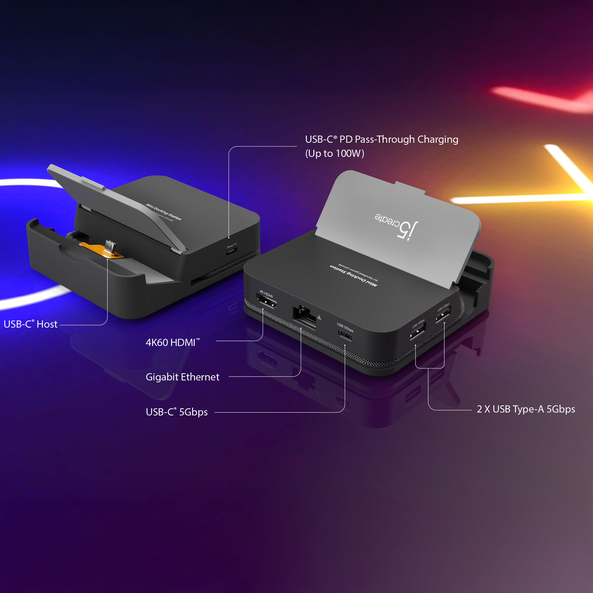 Hub USB j5create JCD624-N Negru Gri