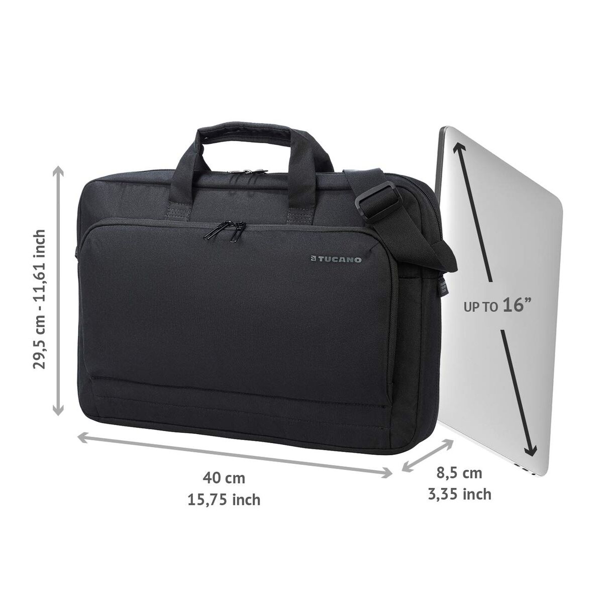 Servietă pentru Laptop Tucano BSTN-BK Negru 15,6''