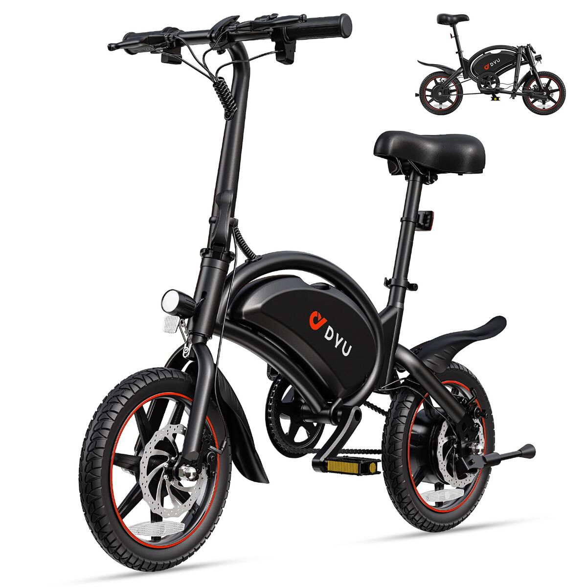 Bicicletă Electrică DYU DYU-D3S-001 Negru 250 W 10 Ah 14"