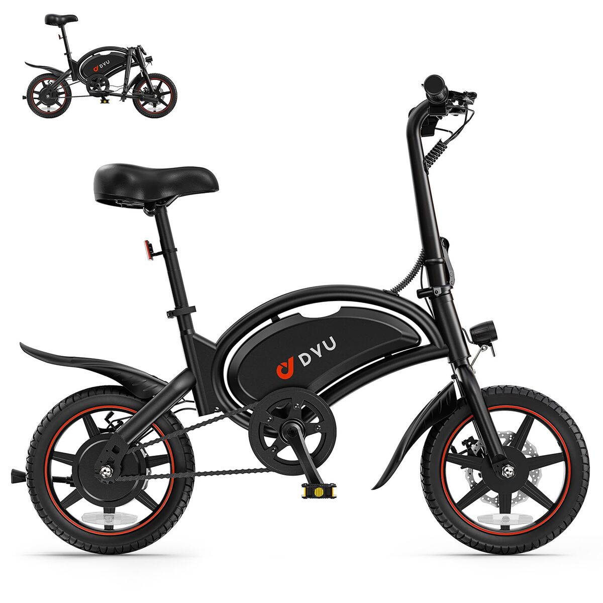 Bicicletă Electrică DYU DYU-D3S-001 Negru 250 W 10 Ah 14"