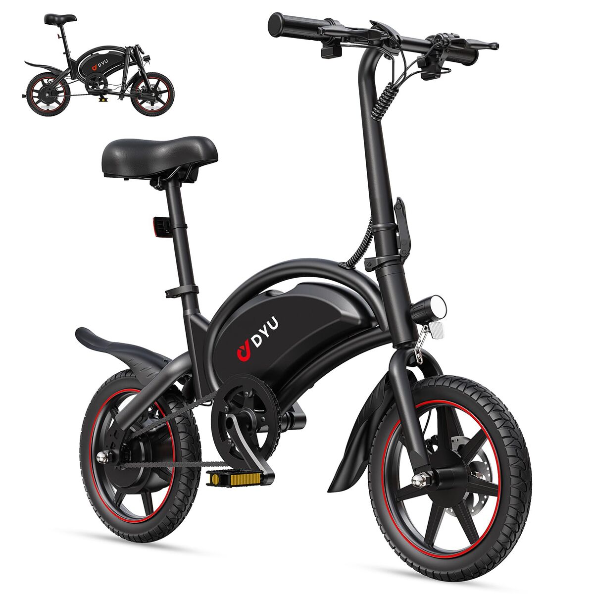 Bicicletă Electrică DYU DYU-D3S-001 Negru 250 W 10 Ah 14"