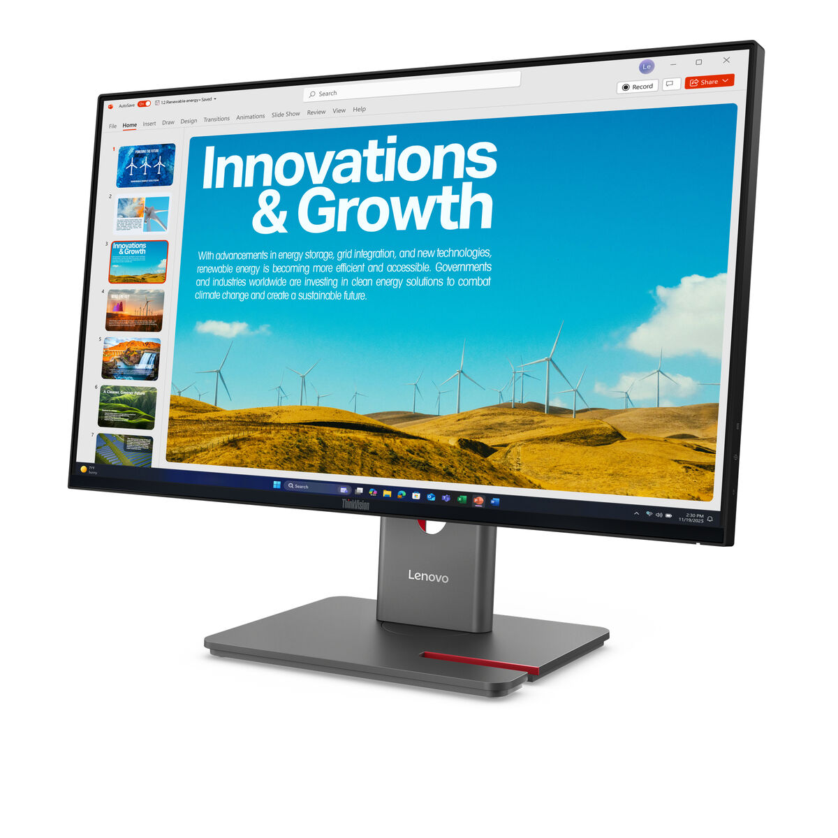 Monitor Lenovo 64B1GAT1EU Quad HD 23,8"