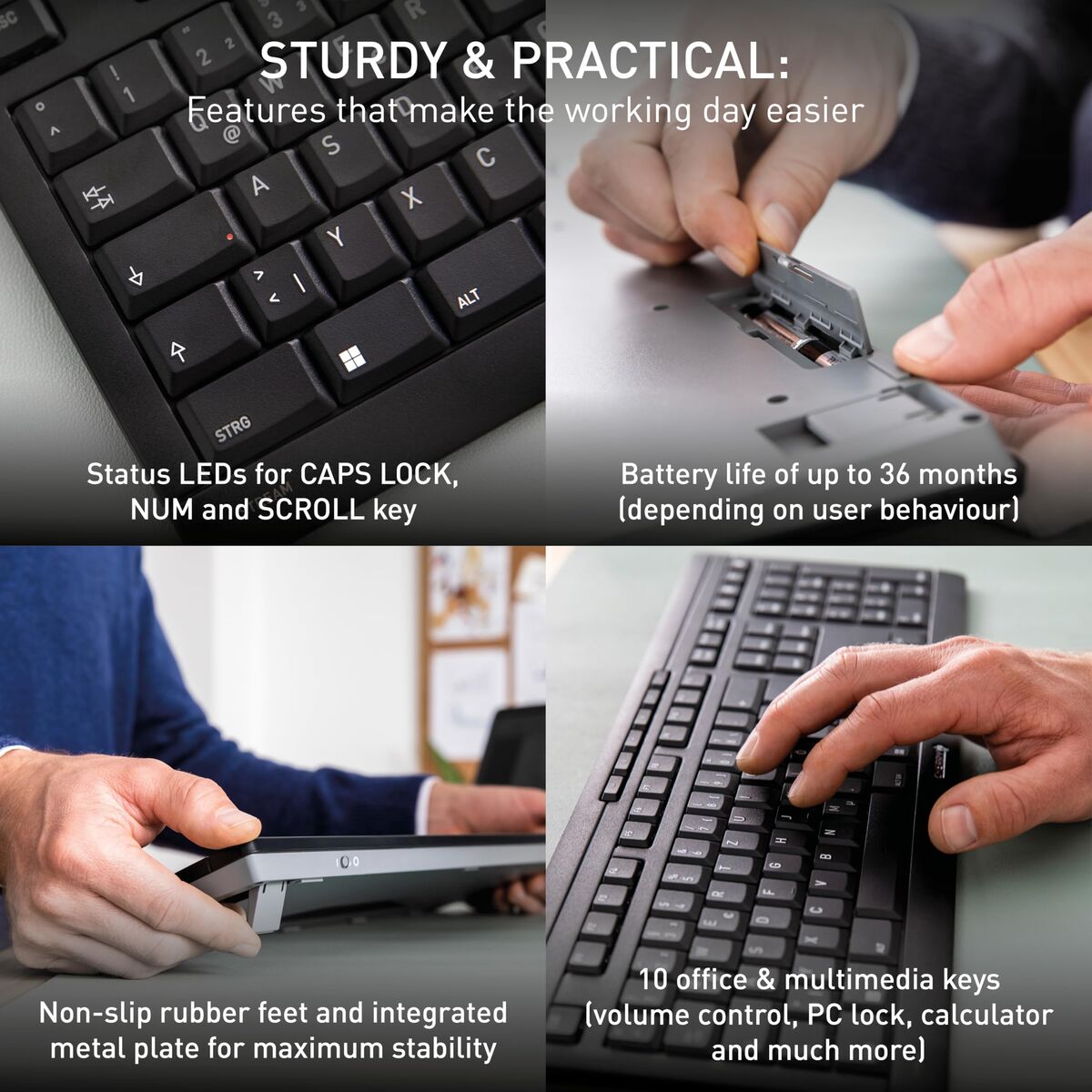 Tastatură și Mouse Cherry JD-8550ES-2 Negru Spaniolă QWERTY
