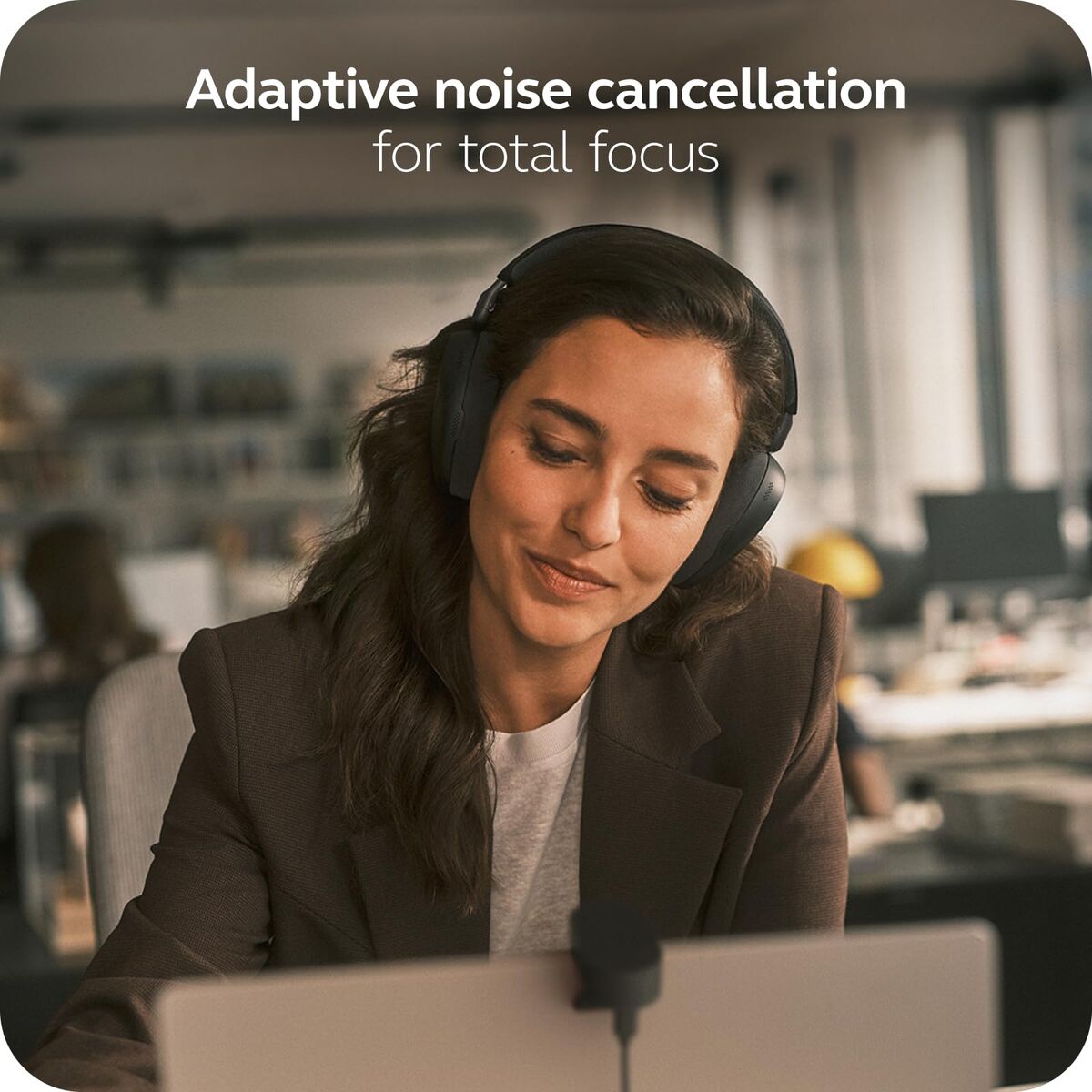 Căști Bluetooth cu Bandă de Cap Jabra EVOLVE3 85 Negru