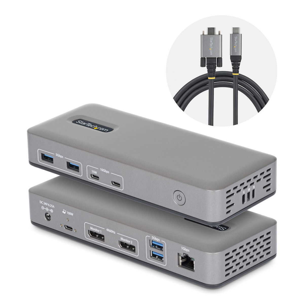 Hub USB Startech 201UE-USBC-DOCK Gri