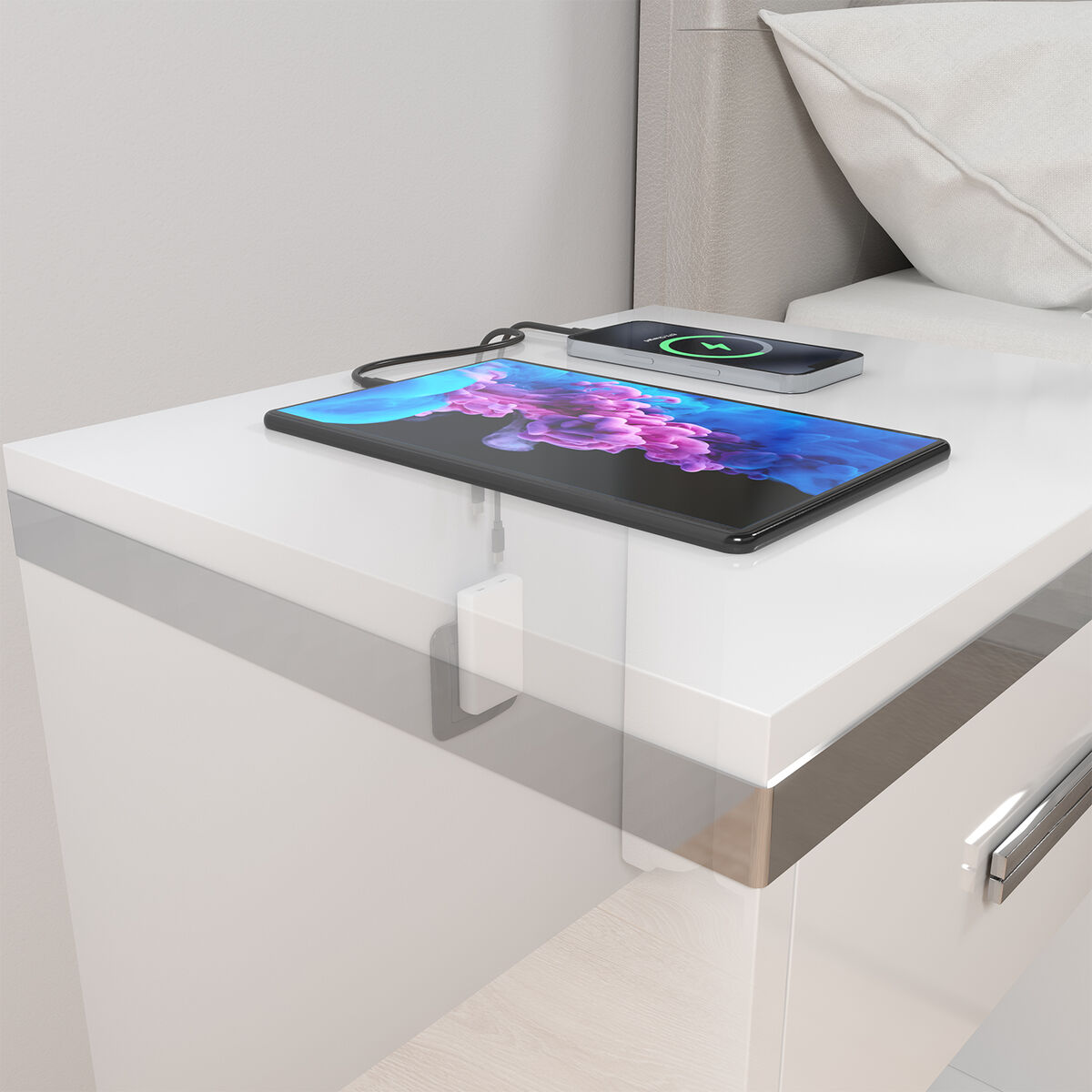 Încărcător de Perete Aisens ASCH-65W2P077-W Alb 65 W