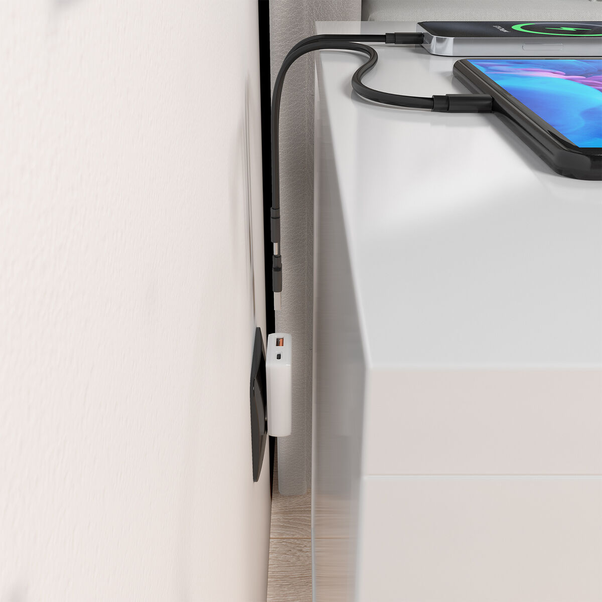 Încărcător de Perete Aisens ASCH-30W2P074-W Alb 30 W