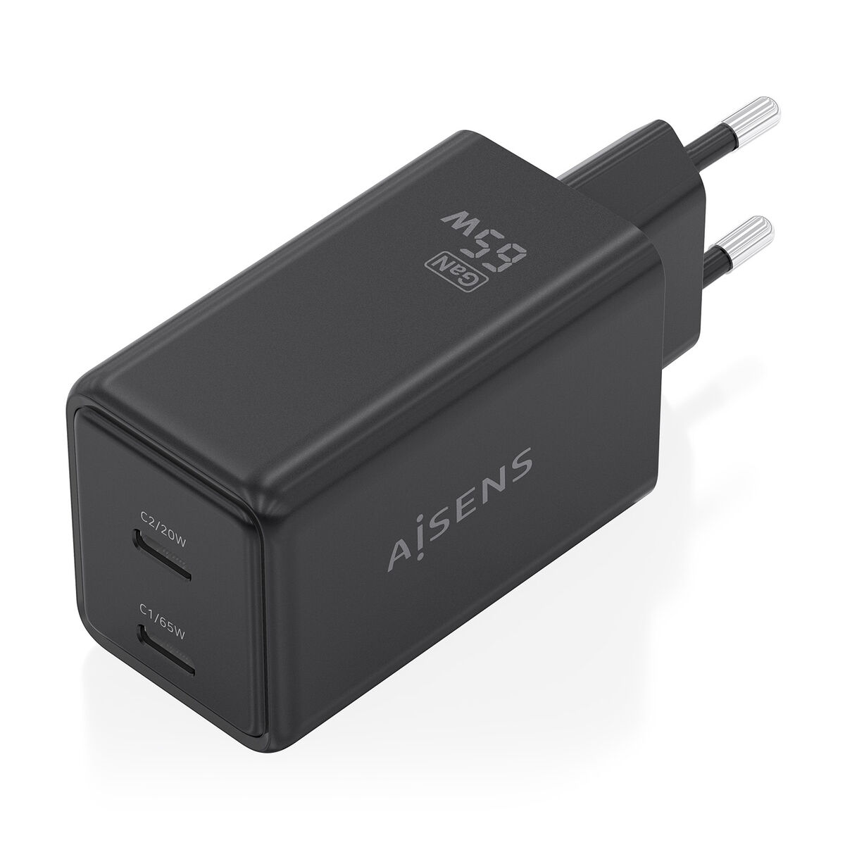 Încărcător de Perete Aisens ASCH-65W2P079-BK Negru 65 W