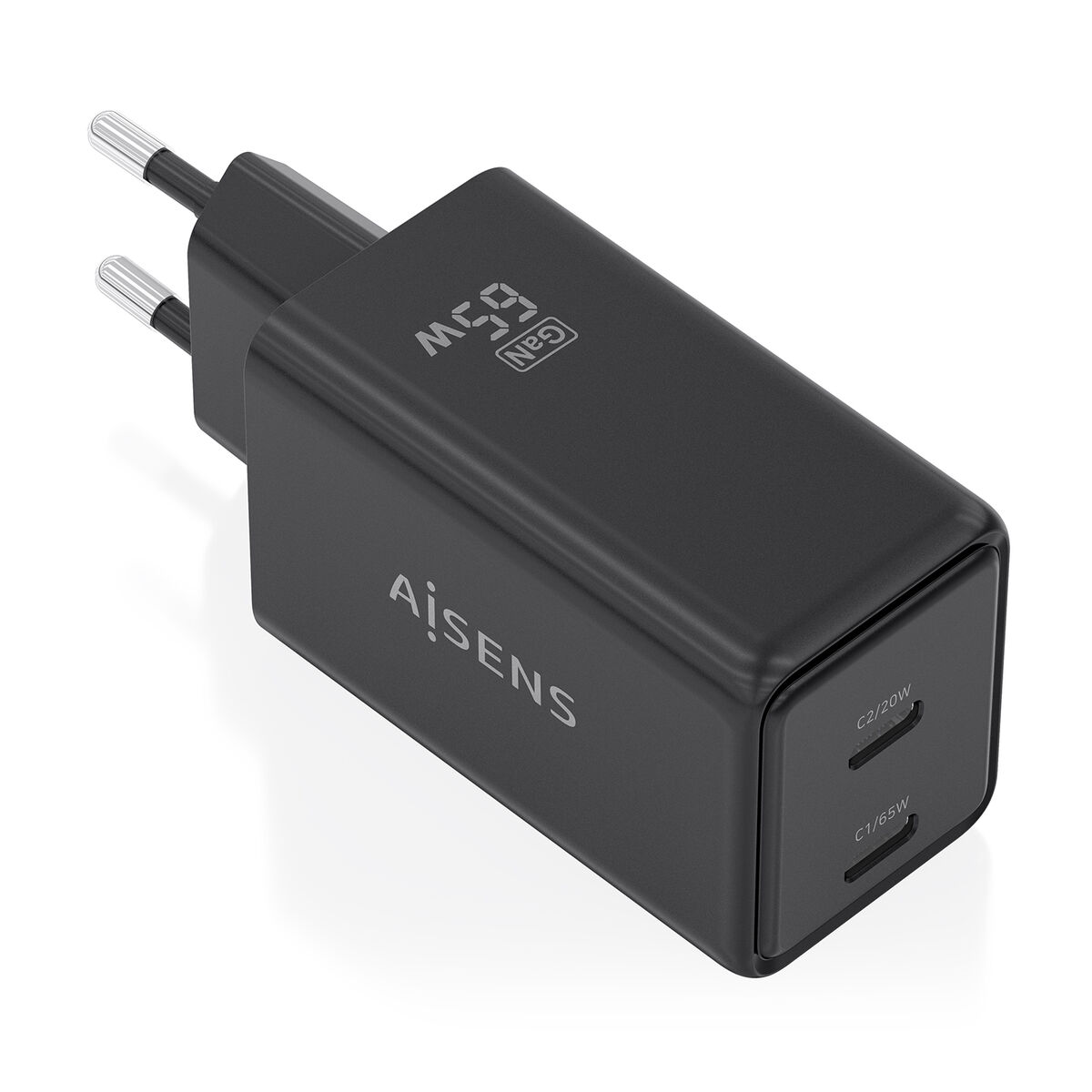 Încărcător de Perete Aisens ASCH-65W2P079-BK Negru 65 W