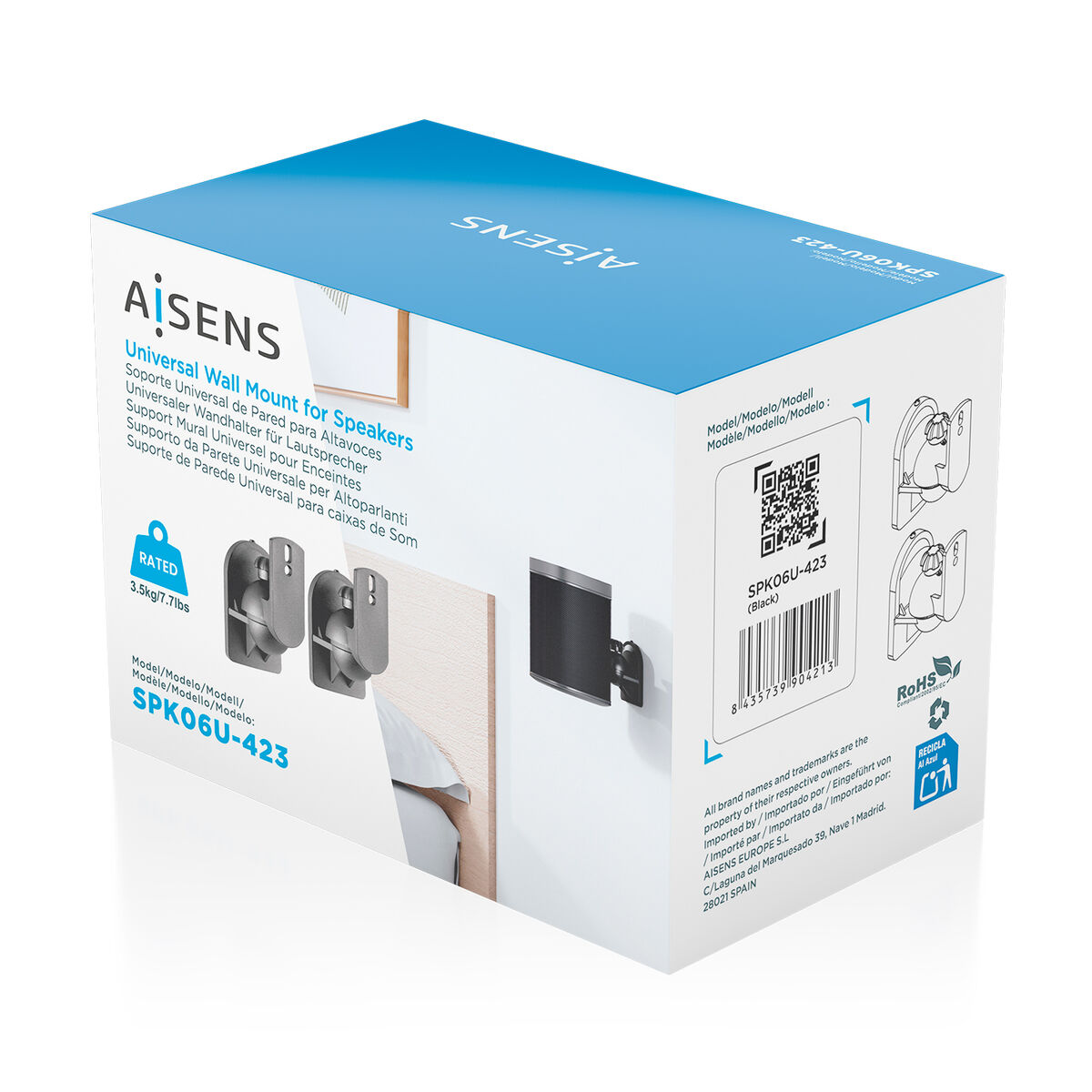 Cablu HDMI Aisens SPK06U-423 Negru