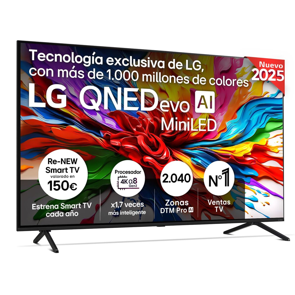 Smart TV LG 85QNED92A6A.AEUQ 3840 x 2160 px UHD 4K HDR10 AMD FreeSync Hybrid Log-Gamma (HLG) Dolby Vision QNED