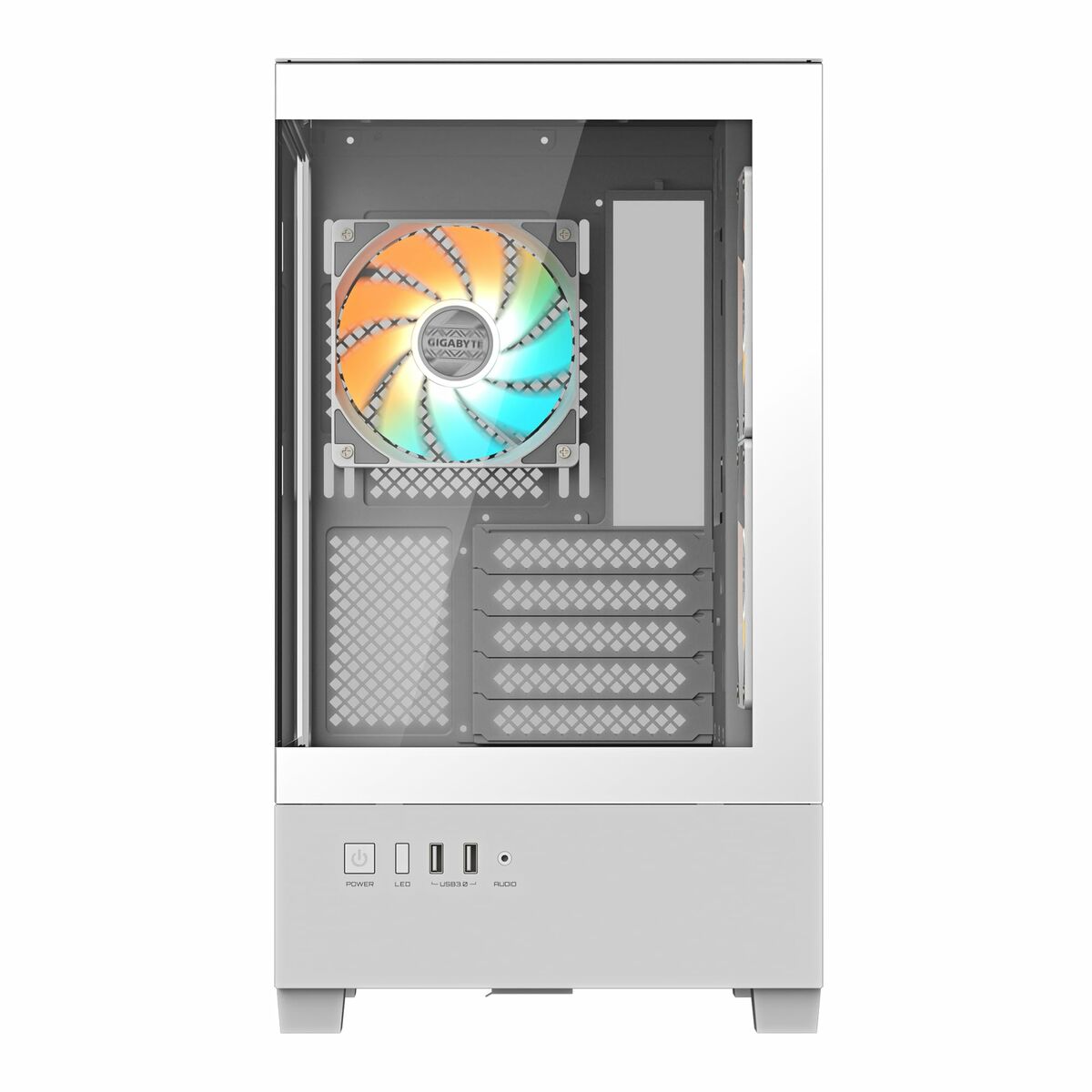 Unitate Semi-tower ATX Gigabyte C201 PANORAMIC ICE Alb