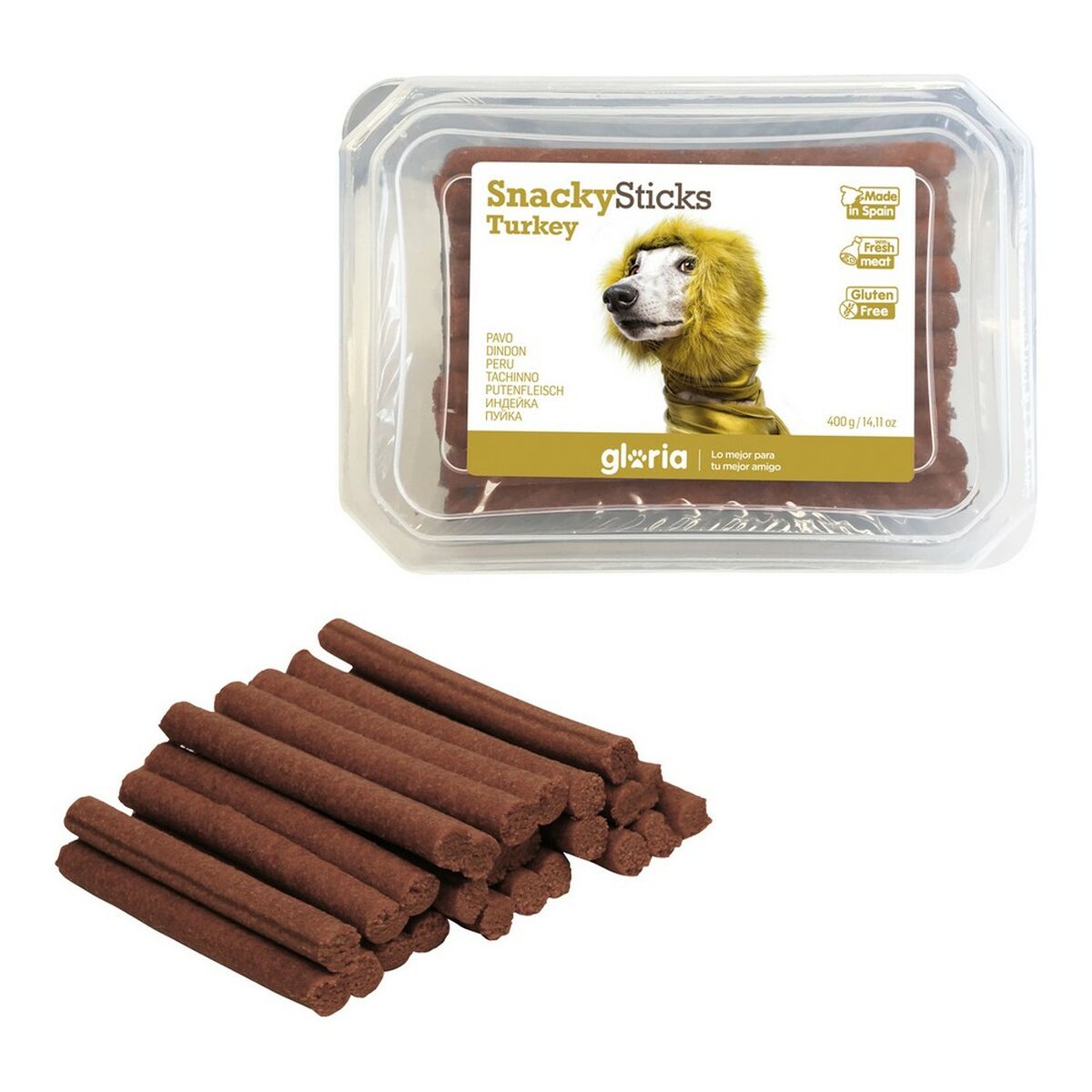 Gustare pentru câini Gloria Snackys Sticks Pui Curcan Bare mici