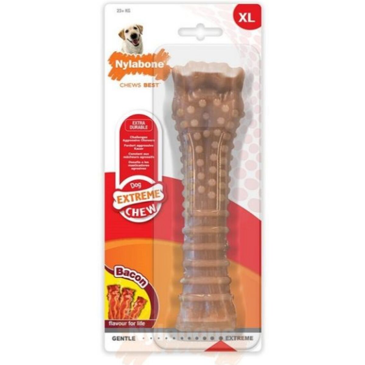 Jucărie pentru câine Nylabone Dura Chew Bacon Mărimea XL Nailonas