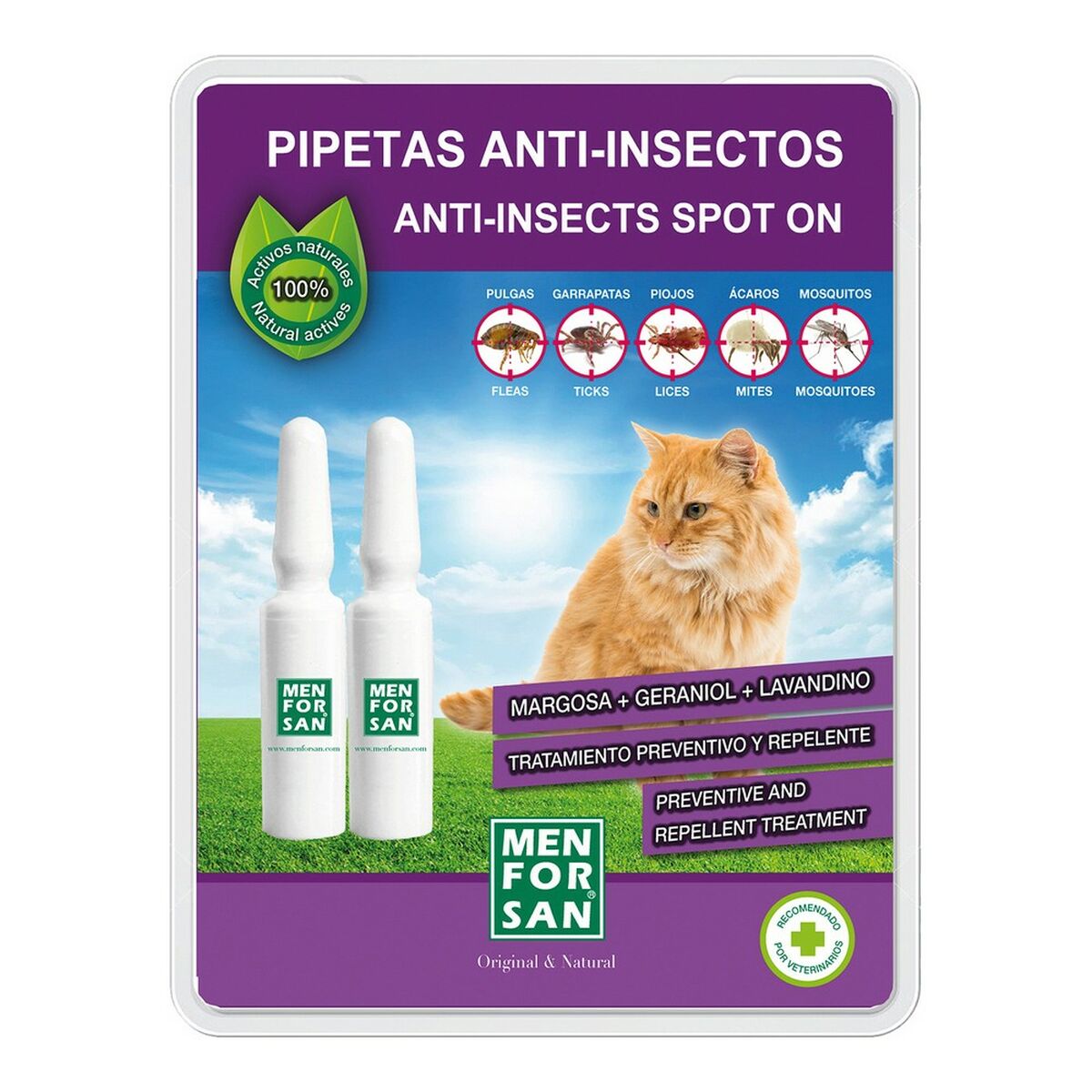 Repelent împotriva insectelor Menforsan herbal Cric Pipete 2 Unități