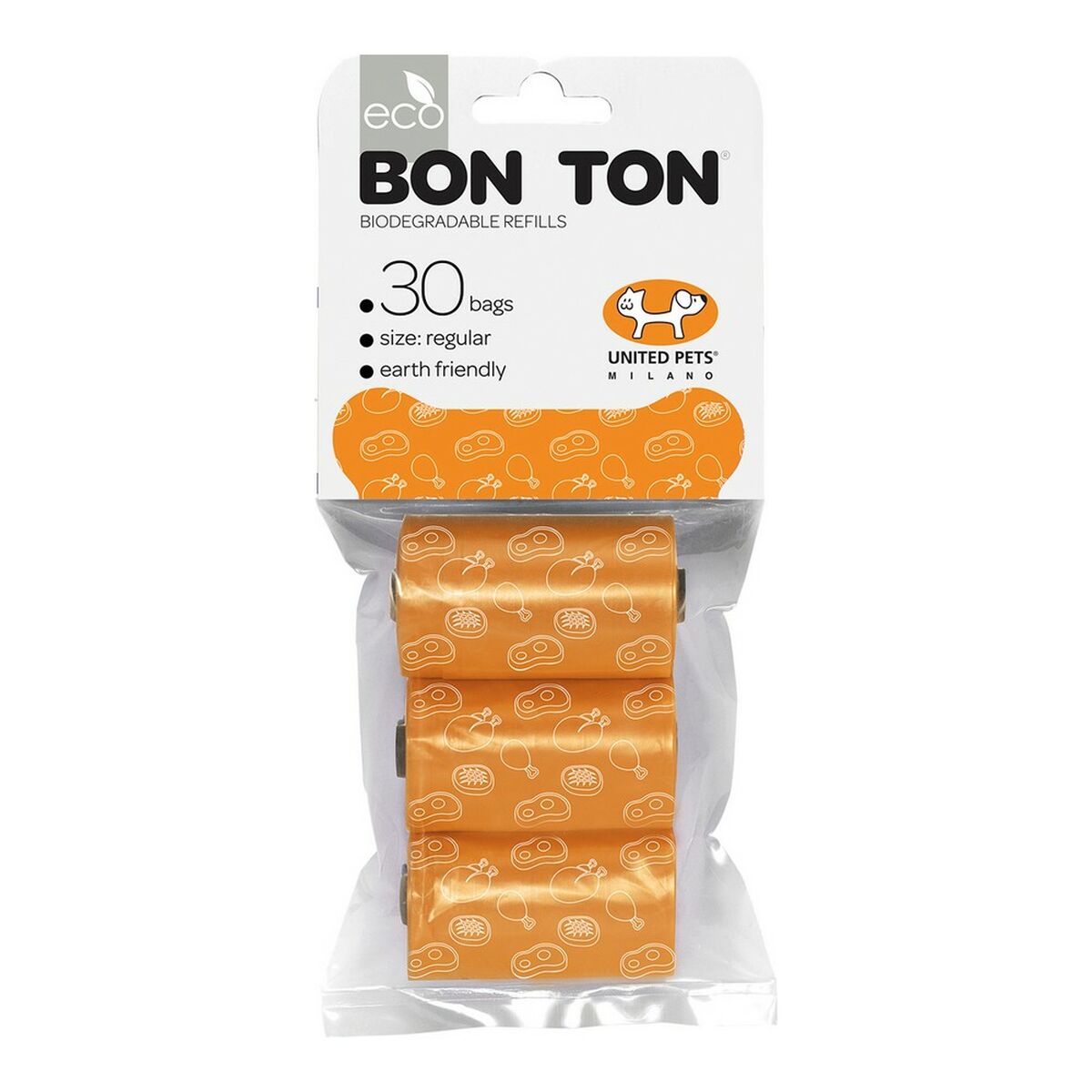 Pungi sanitare United Pets Bon Ton Regular Câine Portocaliu (3 x 10 uds)