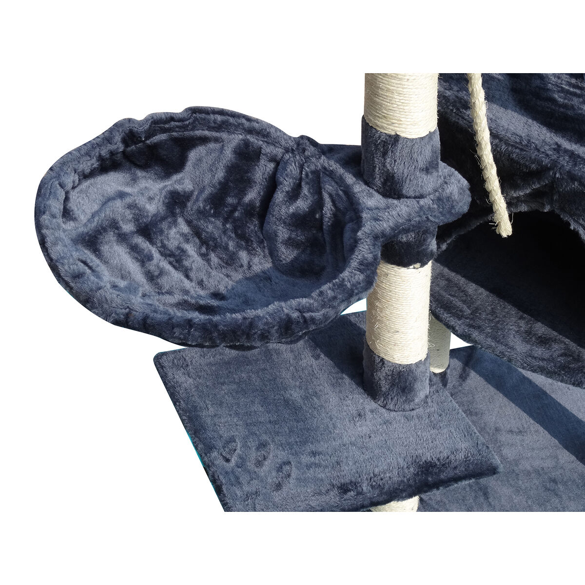 Ansamblu de joacă pentru pisici Gloria Sinu Gri Poliester Lemn Hârtie Plastic Sisal 7,5 cm 55 x 40 x 120 cm