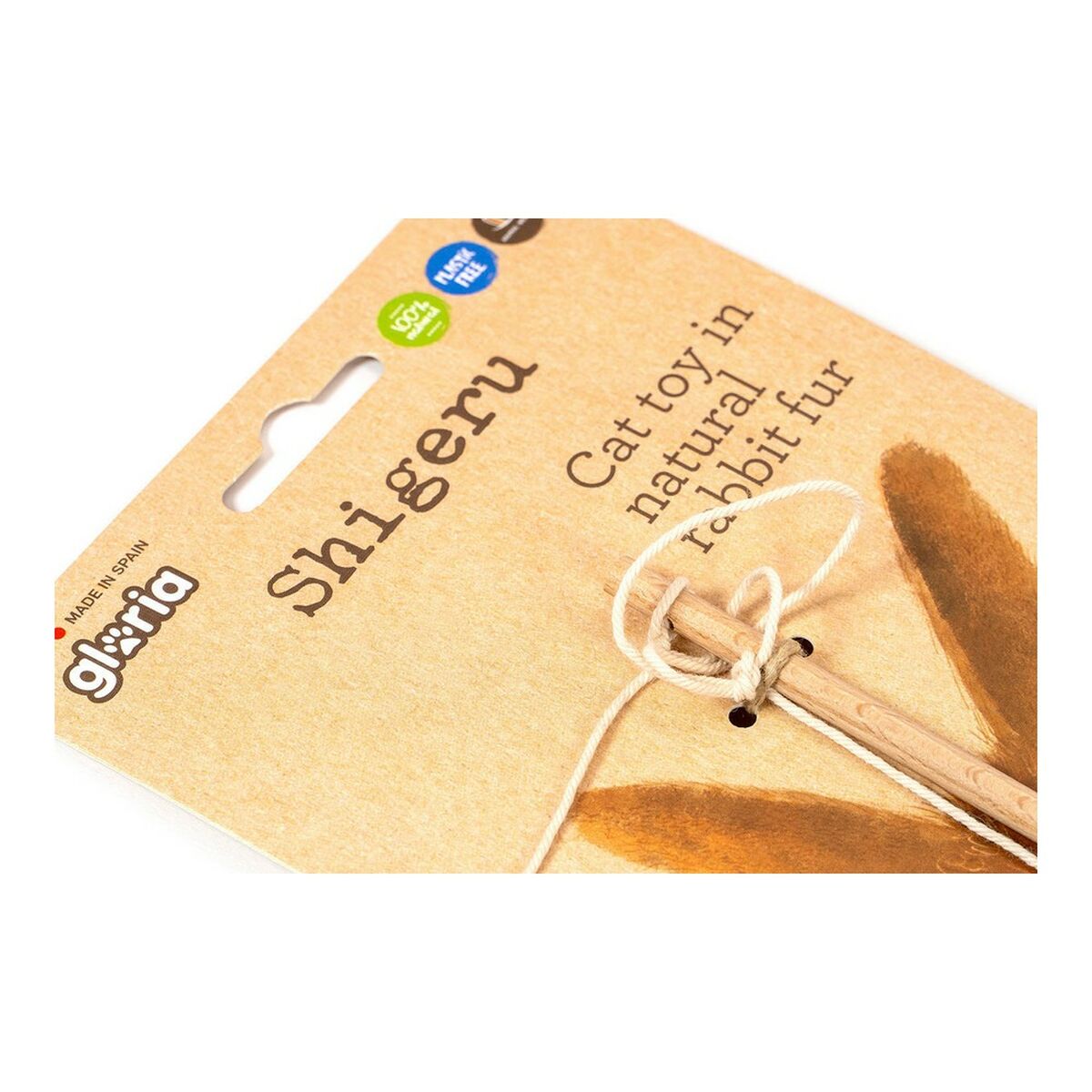 Undiță pentru pisici Gloria Shigeru Lemn Mouse