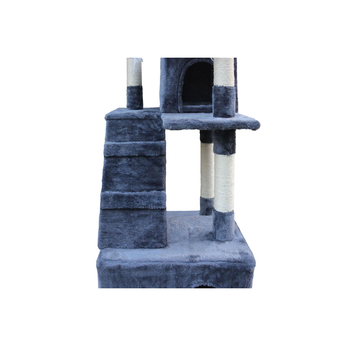 Ansamblu de joacă pentru pisici Gloria Nilo Gri Poliester Lemn Hârtie Plastic Sisal 7,5 cm