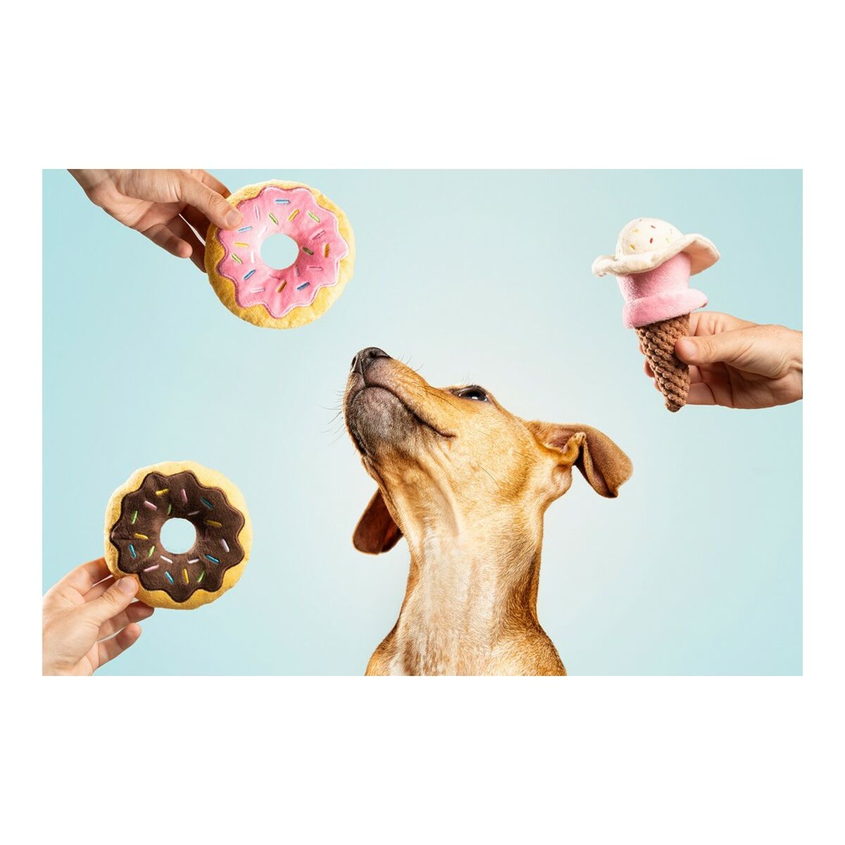 Jucărie din pluș pentru câini Gloria Gloicecream Multicolor Poliester polipropilenă Înghețată 9 x 9 x 17 cm