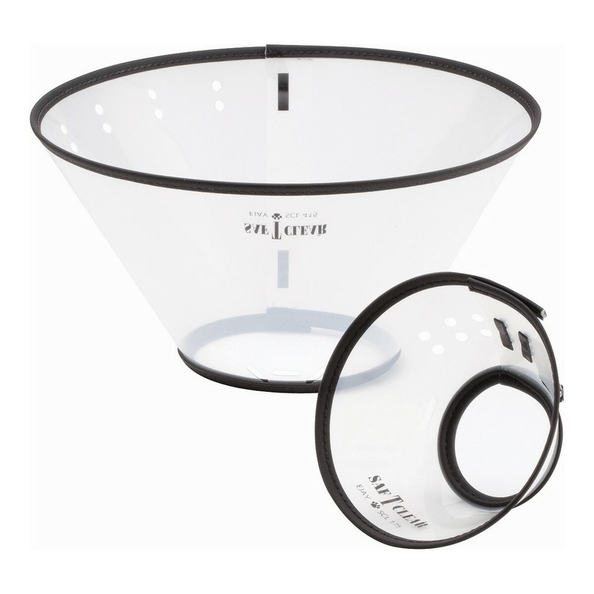 Guler elisabetan pentru câini KVP Saf-T-Clear Transparent (22-43 cm)