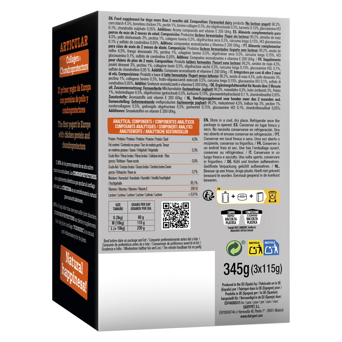 Hrană umedă YowUp Collagen + Chondroprotectors Pui 3 x 115 g 3 Unități