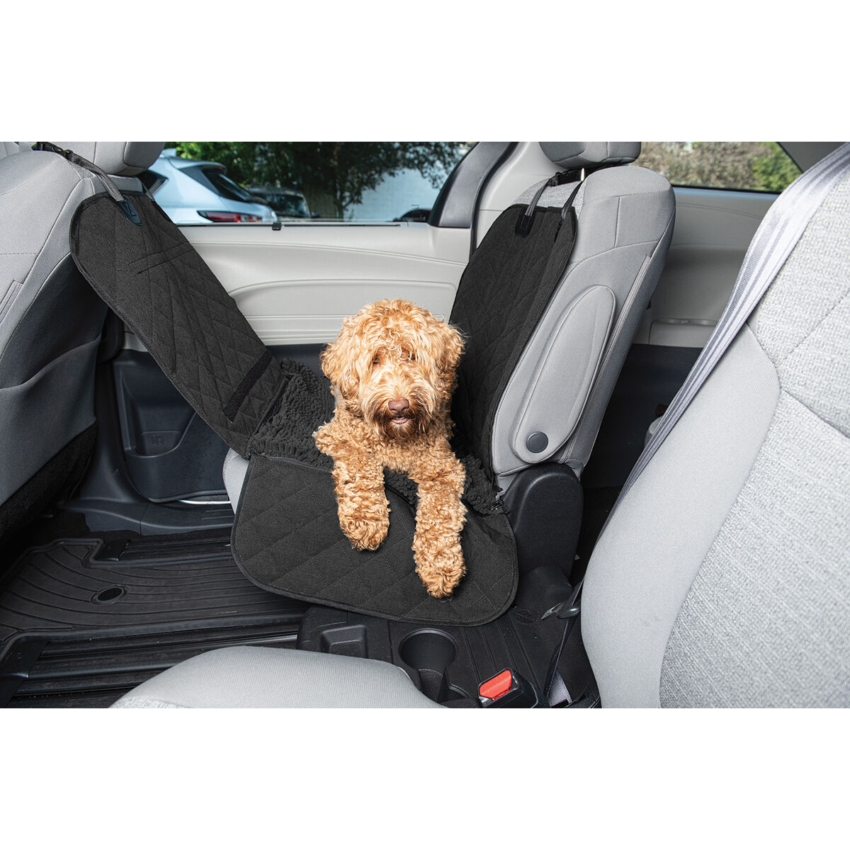 Husă de protecție pentru scaun auto individual pentru animale de companie Dog Gone Smart 112 x 89 cm Negru Plastic