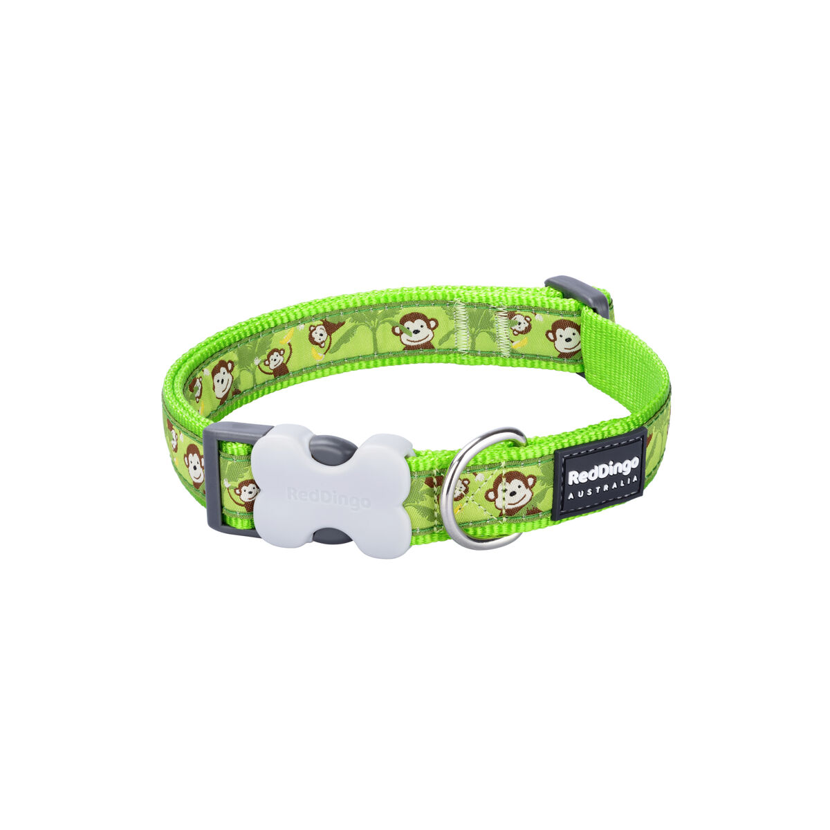 Zgardă pentru câini Red Dingo STYLE MONKEY LIME GREEN 31-47 cm