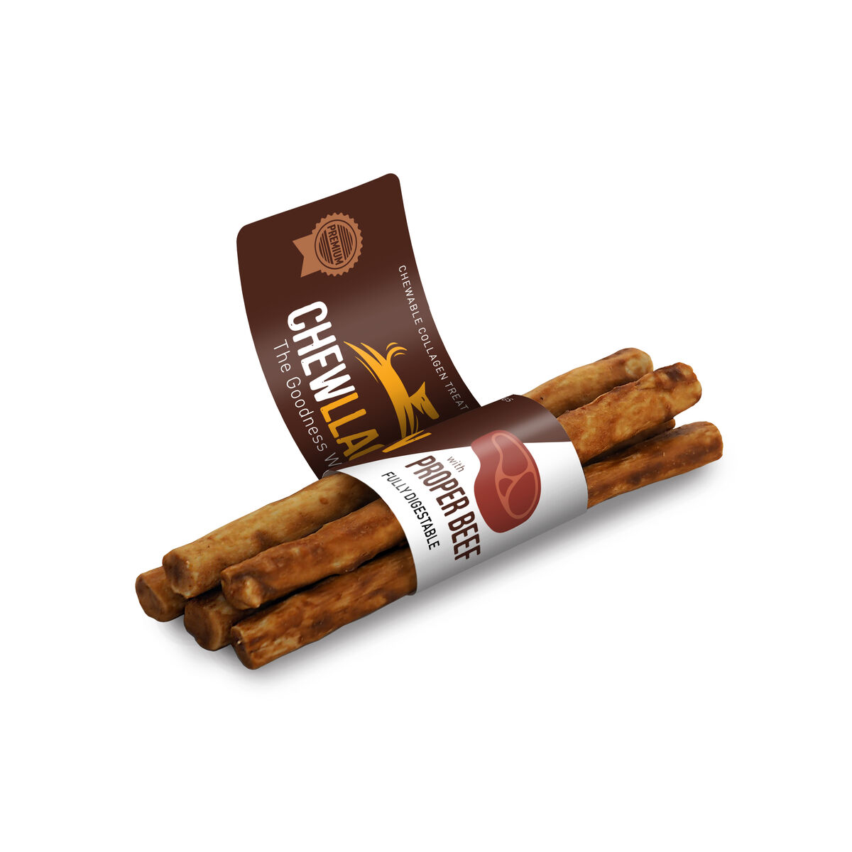 Gustare pentru câini Chewllagen Vițel Carne de vită (40 Unități)