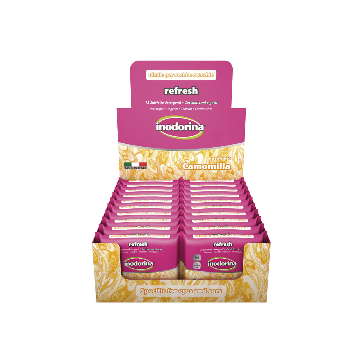 Șervețele umede pentru animale de companie Inodorina Refresh 24 Unități