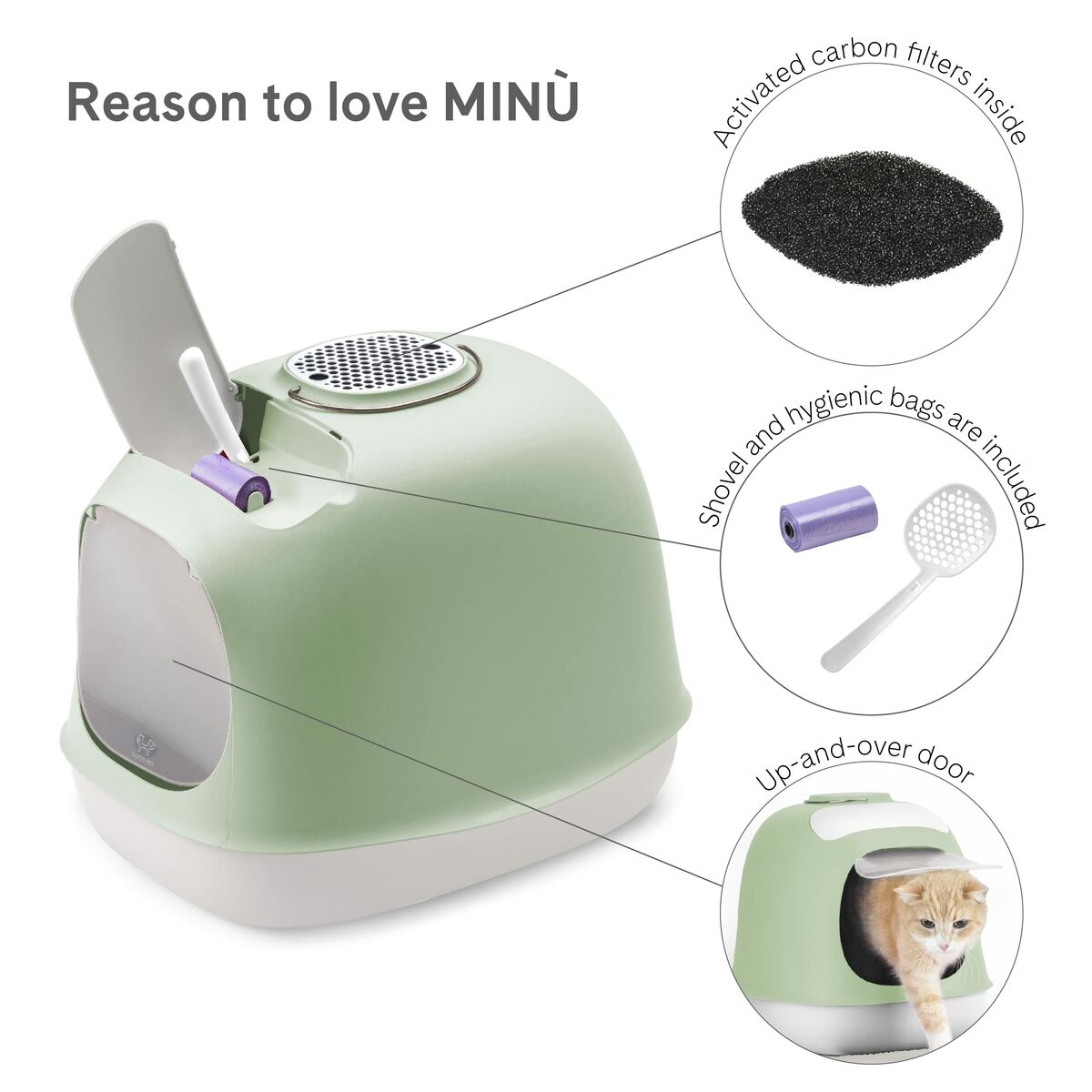 Nisip pentru pisici United Pets Verde polipropilenă 40 x 50 cm